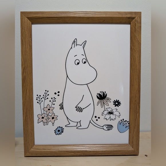 Charming Moomin Art Print In Wooden Frame, 9x11 Inches - Picture 2 of 2